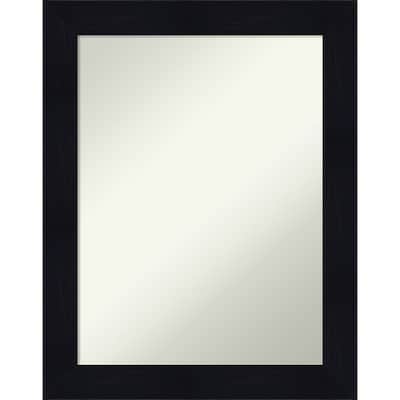 Non-Beveled Wood Bathroom Wall Mirror - Shiplap Navy Frame