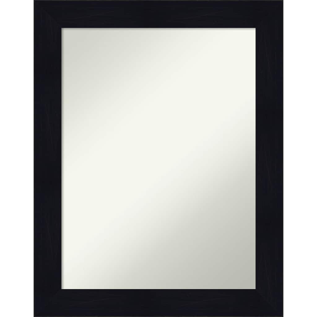 Non-Beveled Wood Bathroom Wall Mirror - Shiplap Navy Frame
