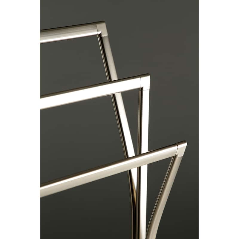Edenscape Freestanding Y-Style Towel Rack in Brushed Nickel