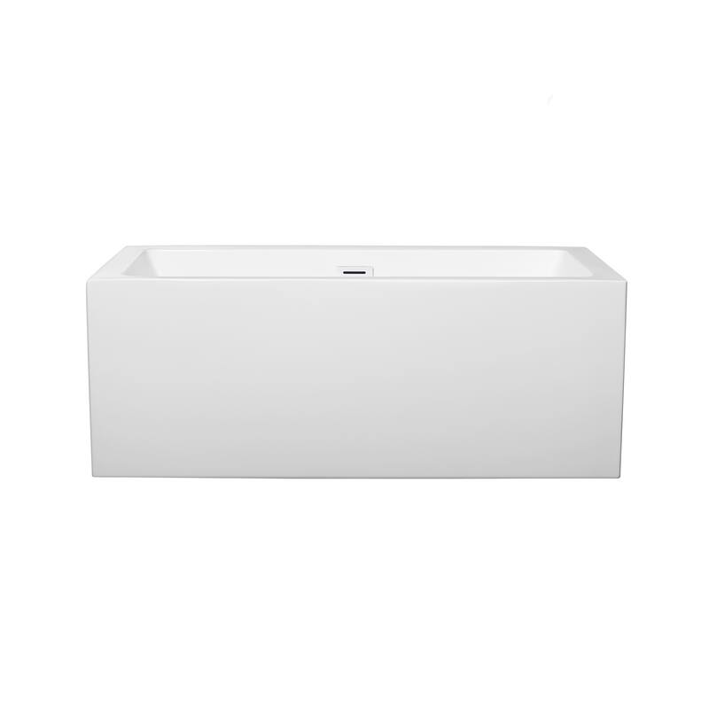 Wyndham Collection Melody 60-inch White Freestanding Soaking Bathtub