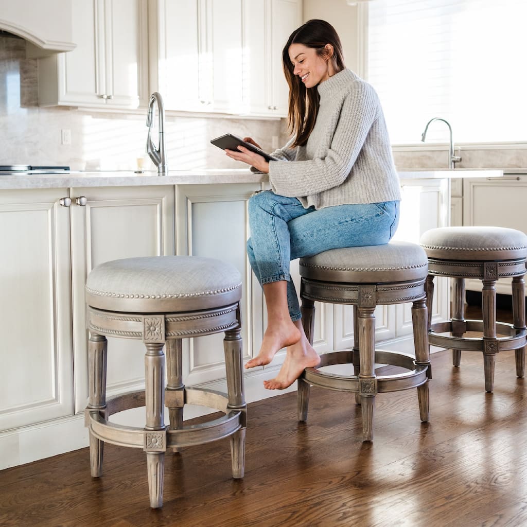 Maven Lane Pullman Backless Swivel Kitchen Stool
