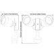 preview thumbnail 23 of 21, Dual-Head Integrated LED Wall Mount Flood Light with Motion Sensor, Outdoor Security Light, Waterproof