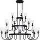 preview thumbnail 3 of 7, Viscount 18-Light Matte Black Chandelier