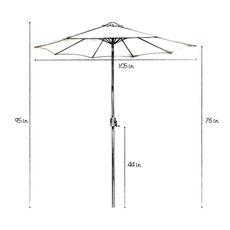 9ft Octagon Lime Green Market Umbrella Tilt/Crank