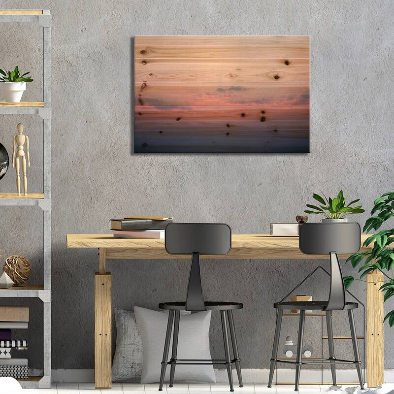 Magical Sunset Print On Wood by Honeymoon Hotel - Multi-Color
