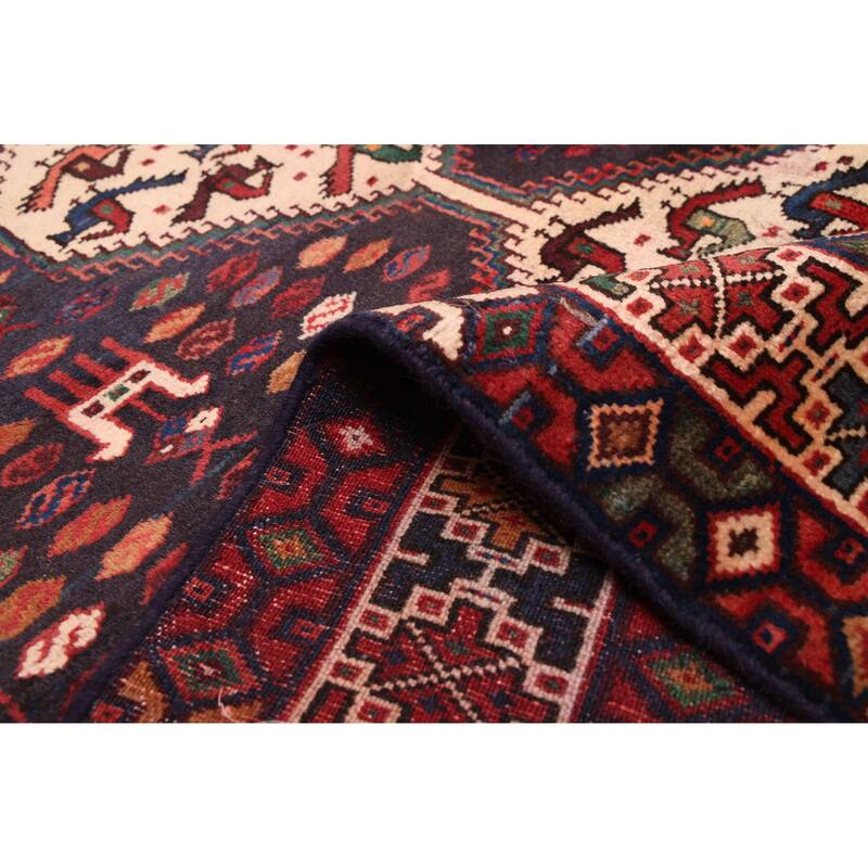 ECARPETGALLERY Hand-knotted Konya Anatolian Dark Navy Wool Rug - 4'2 x 6'0