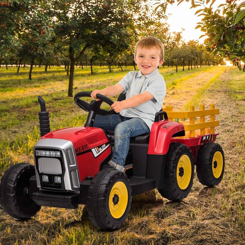 12V Ride on Tractor with Trailer & Remote Control