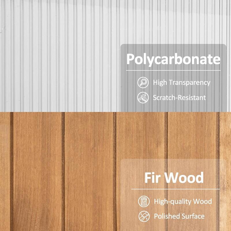 MCombo Cold Frame Greenhouse with Adjustable Shelves, Solid Wood 1344