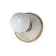 preview thumbnail 1 of 9, Maxim 26091 Hollywood 5" Tall Bathroom Sconce White Alabaster / Natural Aged Brass