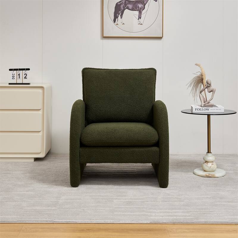 Modern Sherpa Upholstered Accent Chair, Stylish and Ergonomic Design
