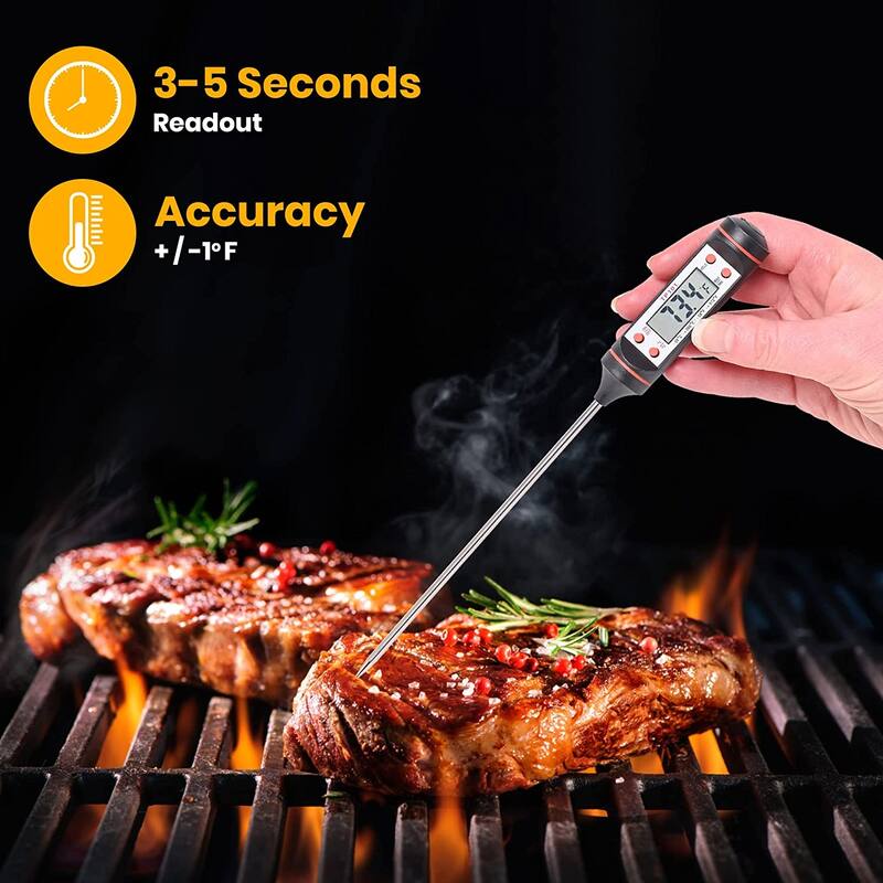 Cheer Collection Digital Meat Thermometer, Quick Read Cooking Thermometer for Grill