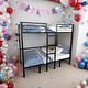 preview thumbnail 1 of 6, Twin Size Loft Bed with Table Sets Transformable to Twin over Twin Bunk Bed Black