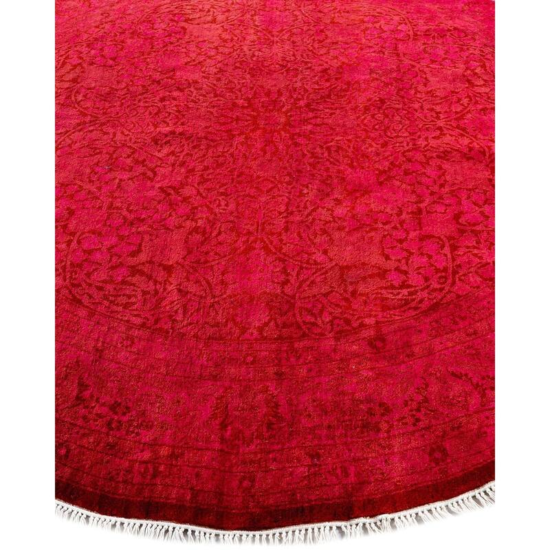 Fine Vibrance, One-of-a-Kind Hand-Knotted Area Rug - Pink, 6' 1" x 6' 1" - 6' 1" x 6' 1"