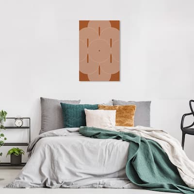 Wynwood Studio Canvas Abstract Revolving Brown and Modern & Contemporary Wall Art Canvas Print