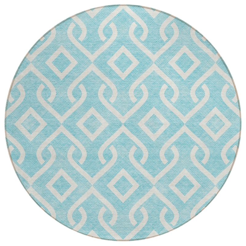 HomeRoots Geometric Transitional Rectangle Outdoor Rug