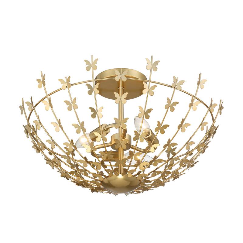 Savoy House 6-4198-3 Birch 3 Light 20" Wide LED Semi-Flush Bowl