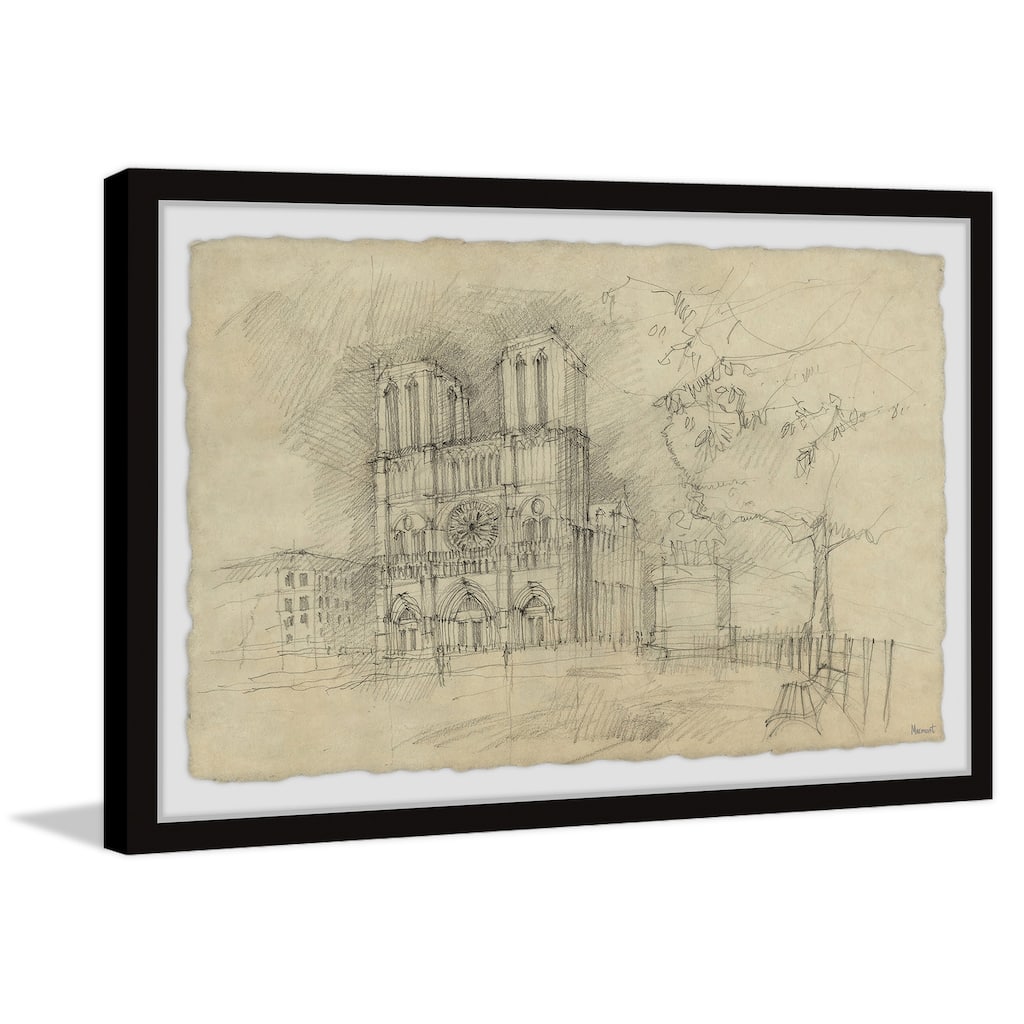 Notre Dame Facade Framed Print