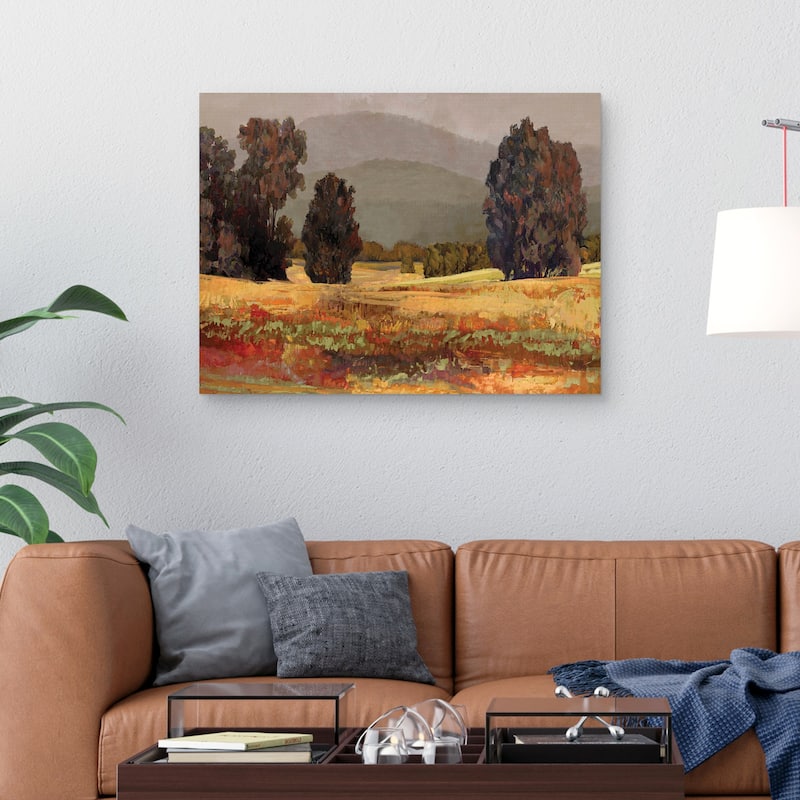 Country Reflection Walk by Mark Chandon Canvas Art Print