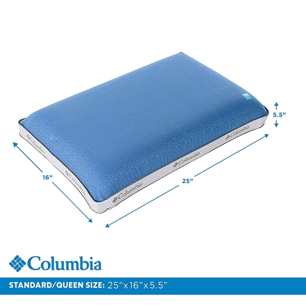 Columbia Cooling Gel Memory Foam Pillow Removable Washable Cover