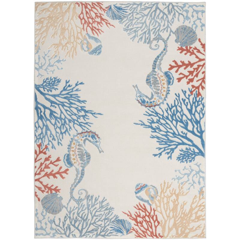 Nourison Pompeii Modern & Contemporary Seashore Inspired Area Rug