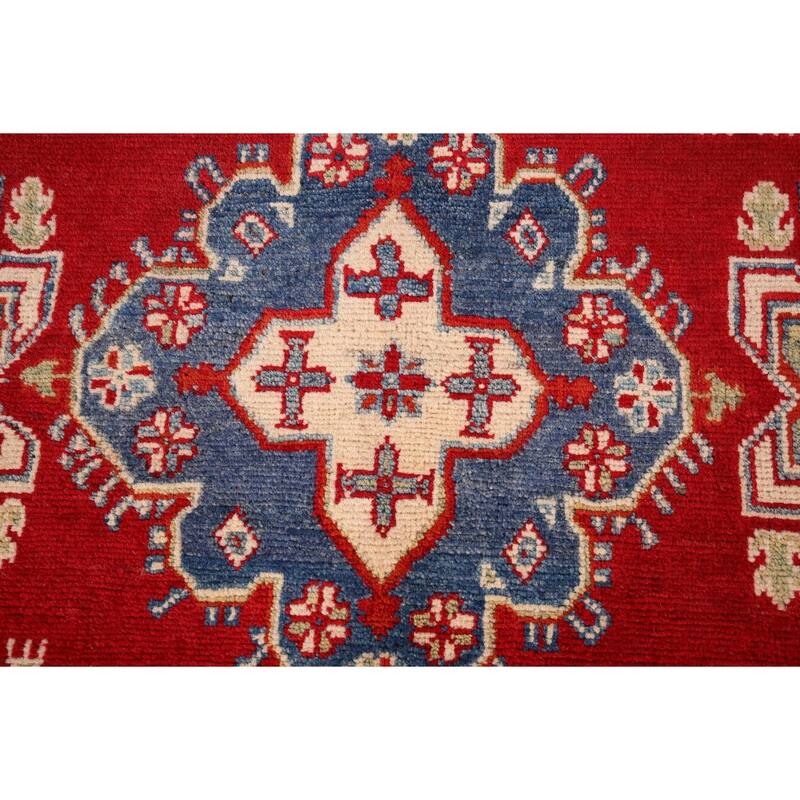 Traditional Red Kazak Oriental Area Rug Handmade Wool Carpet - 4'9" x 7'4"