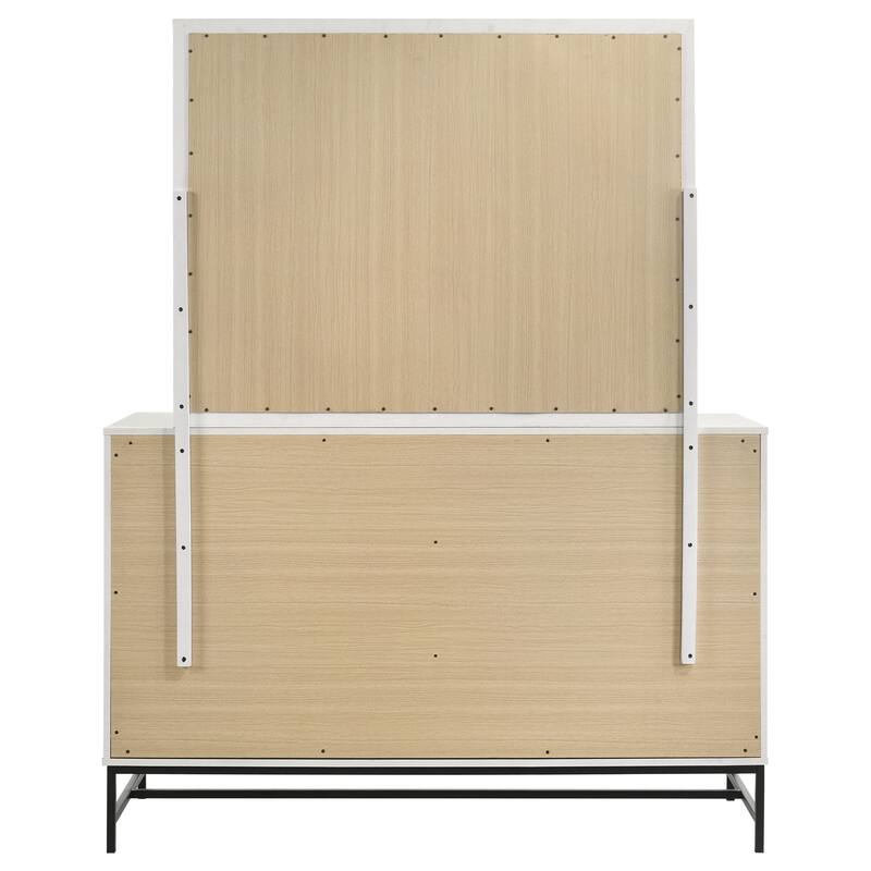 Sonora 6-drawer Bedroom Dresser and Dresser with Mirror White