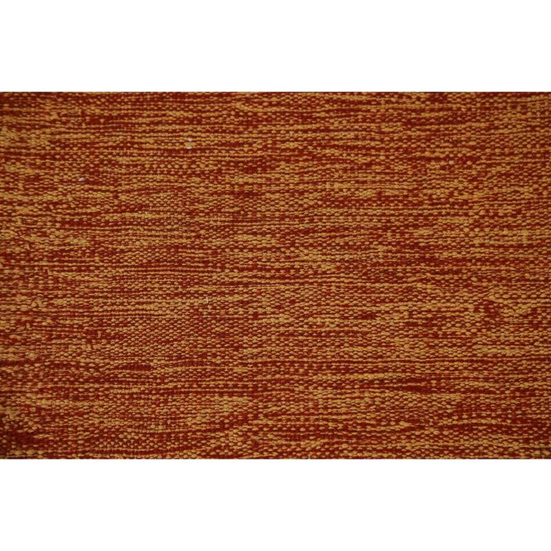 Orange Kilim Oriental Accent Rug Flatweave Wool Carpet - 3'4"x 4'10"