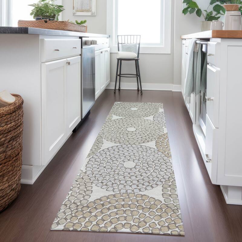 Machine Washable Indoor/ Outdoor Chantille Contemporary Rug