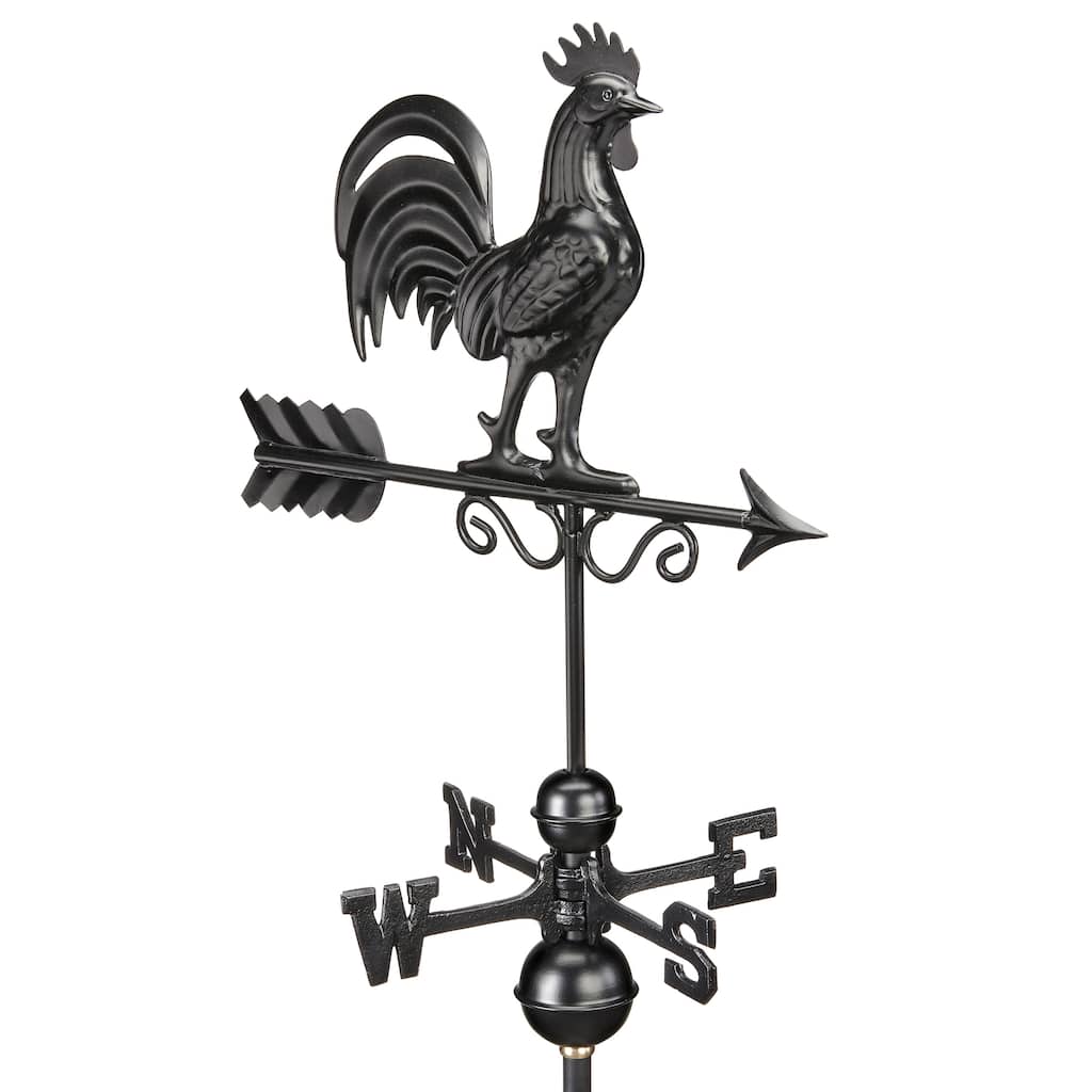 Bantam Rooster Weathervane - Black Finish by Good Directions