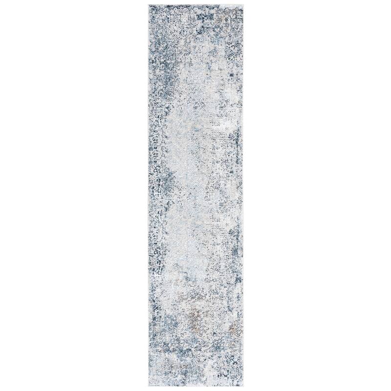 SAFAVIEH Parker Beaulah Modern & Contemporary Rug - 2' x 8' Runner - Blue/Taupe