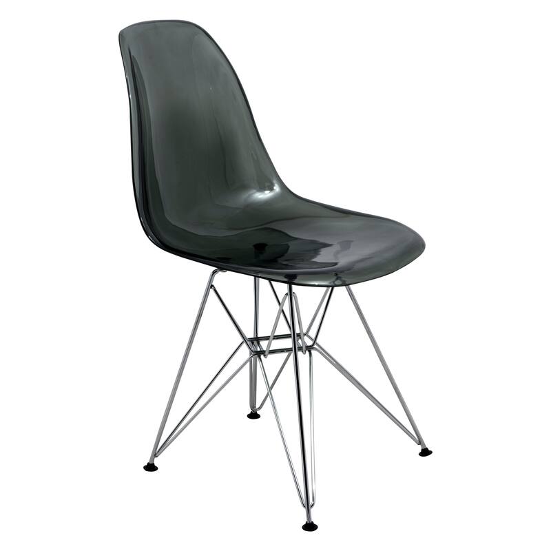 5-Piece Dining Set 35" Round Dining Table with 4 ABS Plastic Side Chair