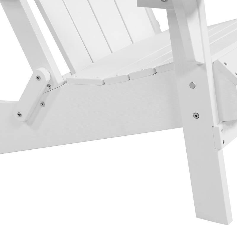 Seaton Folding Poly Adirondack Chair with Pull-out Ottoman, Set of 2