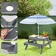 preview thumbnail 11 of 9, Kids Picnic Table Set with 3 Removable Bins - 38" x 30" x 21"(L x W x H)