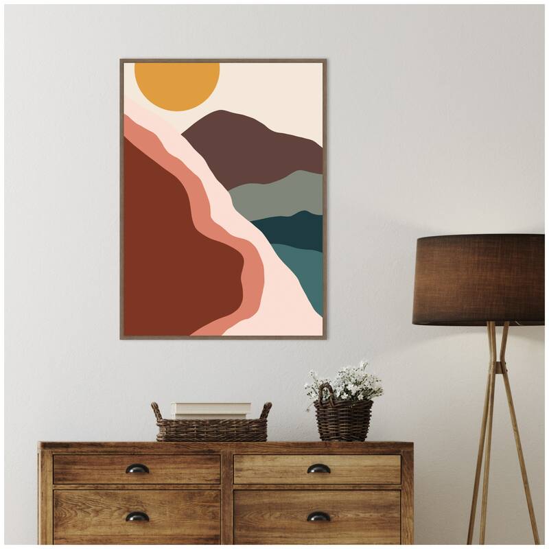 Kate and Laurel Move Mountains by Alicia Bock Framed Canvas Wall Art Print