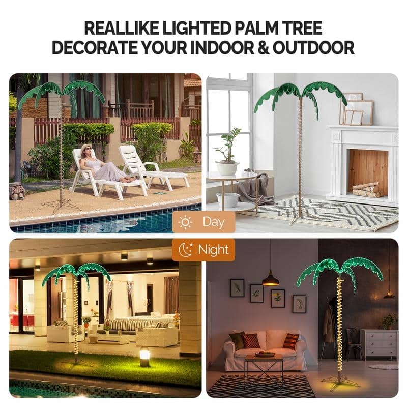 LED Garden Coconut Tree Decoration - Green