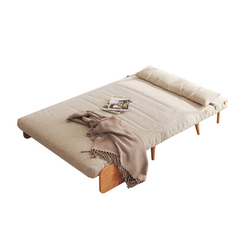 JASIWAY 43.3'' Upholstered Loveseat Sofa Bed, Beige