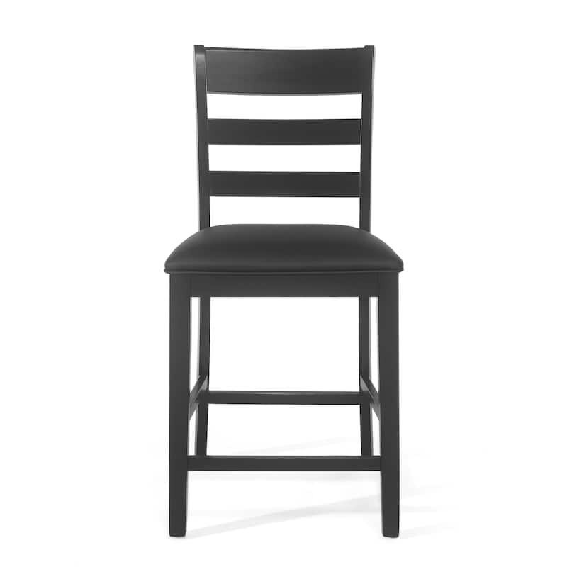 Benner Farmhouse Upholstered Wood Counter Stools (Set of 2) by Christopher Knight Home - 20.00" L x 22.50" W x 41.34" H