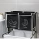 White 2 Tier Laundry Sorter Laundry Hamper with 4 Removable Bags - Bed ...