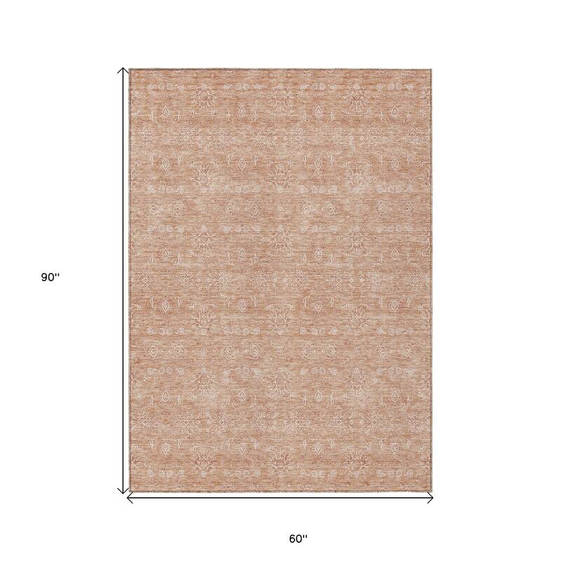 HomeRoots Floral Transitional Rectangle Outdoor Rug