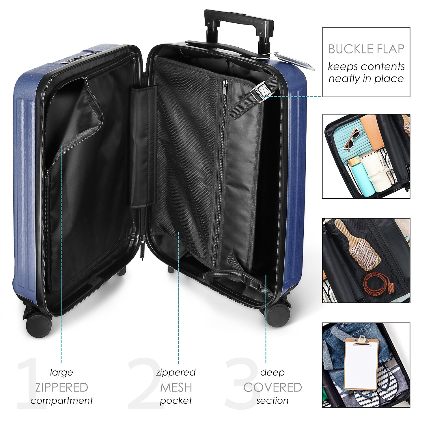 TravelArim Airline Approved Durable Carry On Luggage 22x14x9