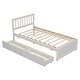 preview thumbnail 8 of 23, Twin Size Wooden Platform Bed Frame with Storage Drawers & Headboard