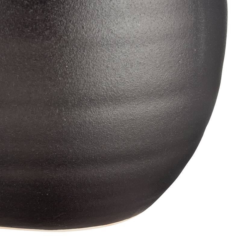 Elk Home Pavit Black Earthenware 6.5 Inch Wide Vase