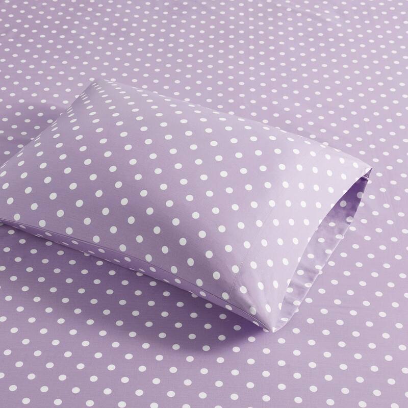 Intelligent Design Polka Dot Printed 100% Cotton Sheet Set