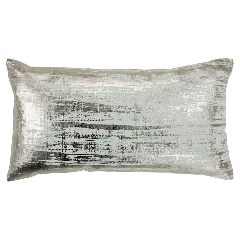 Silver Orchid Bryson Abstract Filled Pillow - Cover Only - Light Aqua