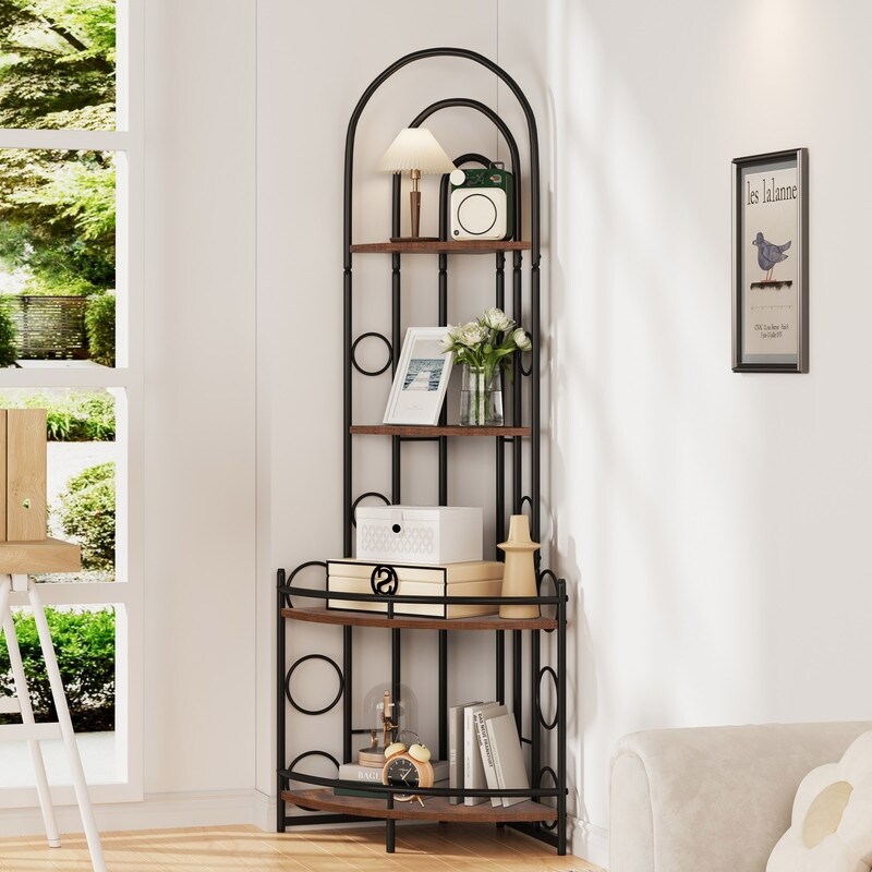 Antique corner shop bookshelf