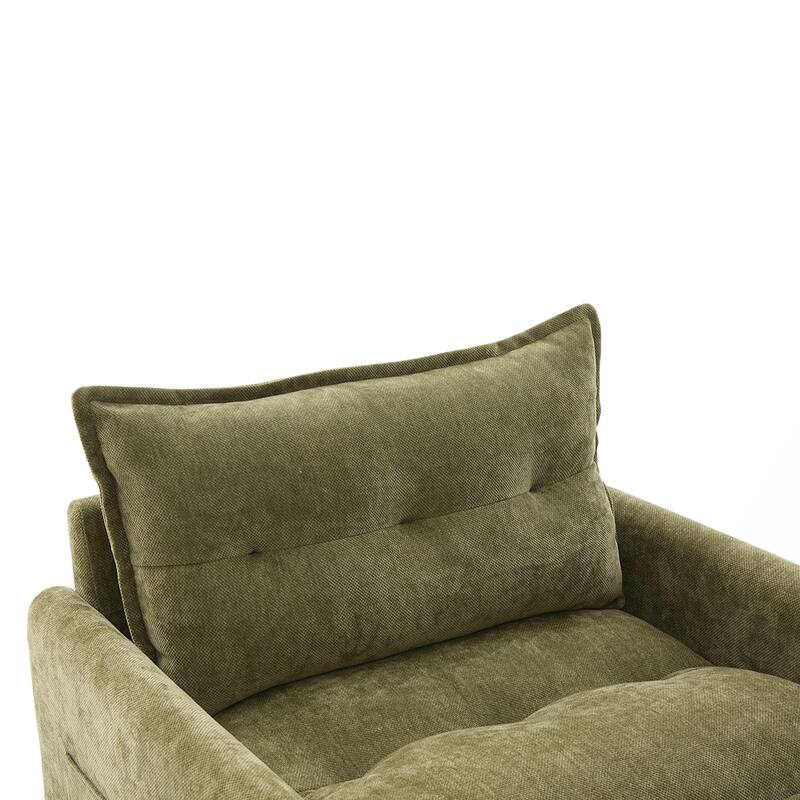 Chenille Swivel Accent ArmChair