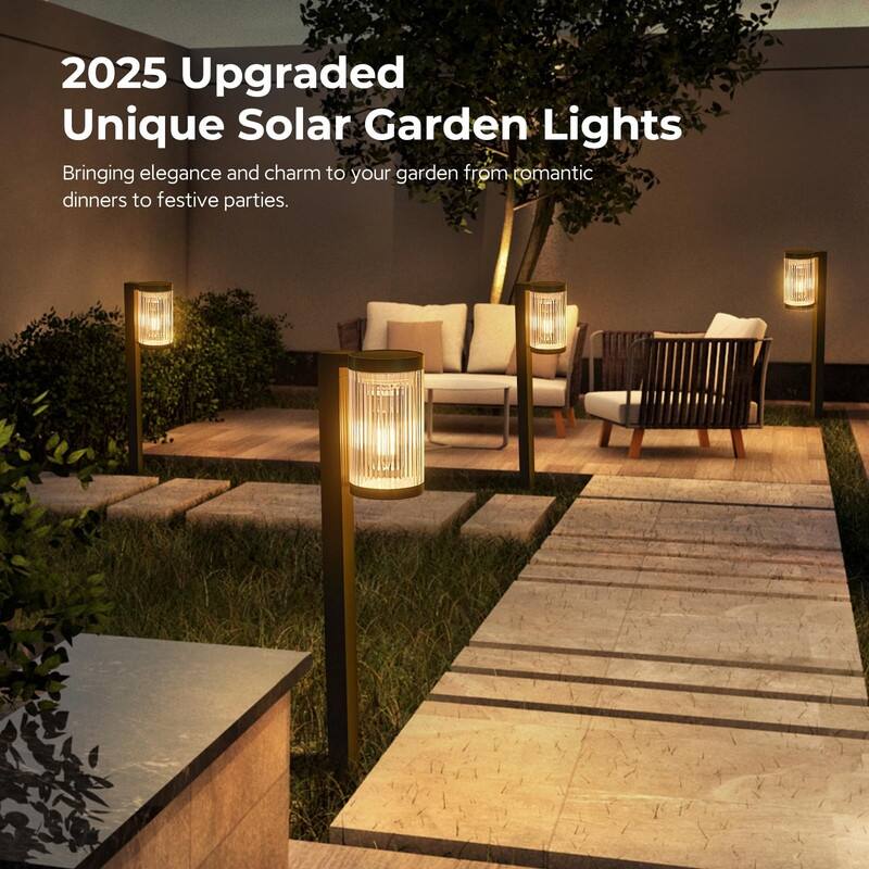 6-Pack Solar Garden Pathway Lights – Bright & Waterproof