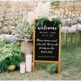 Rustic A Board Magnetic Chalkboard Signs Double Sided Blackboard Wood - 20" W x 39" H