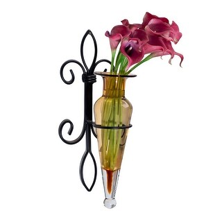 Amber Amphora Vase with Metal Fleur de Lis Sconce - Bed Bath & Beyond ...
