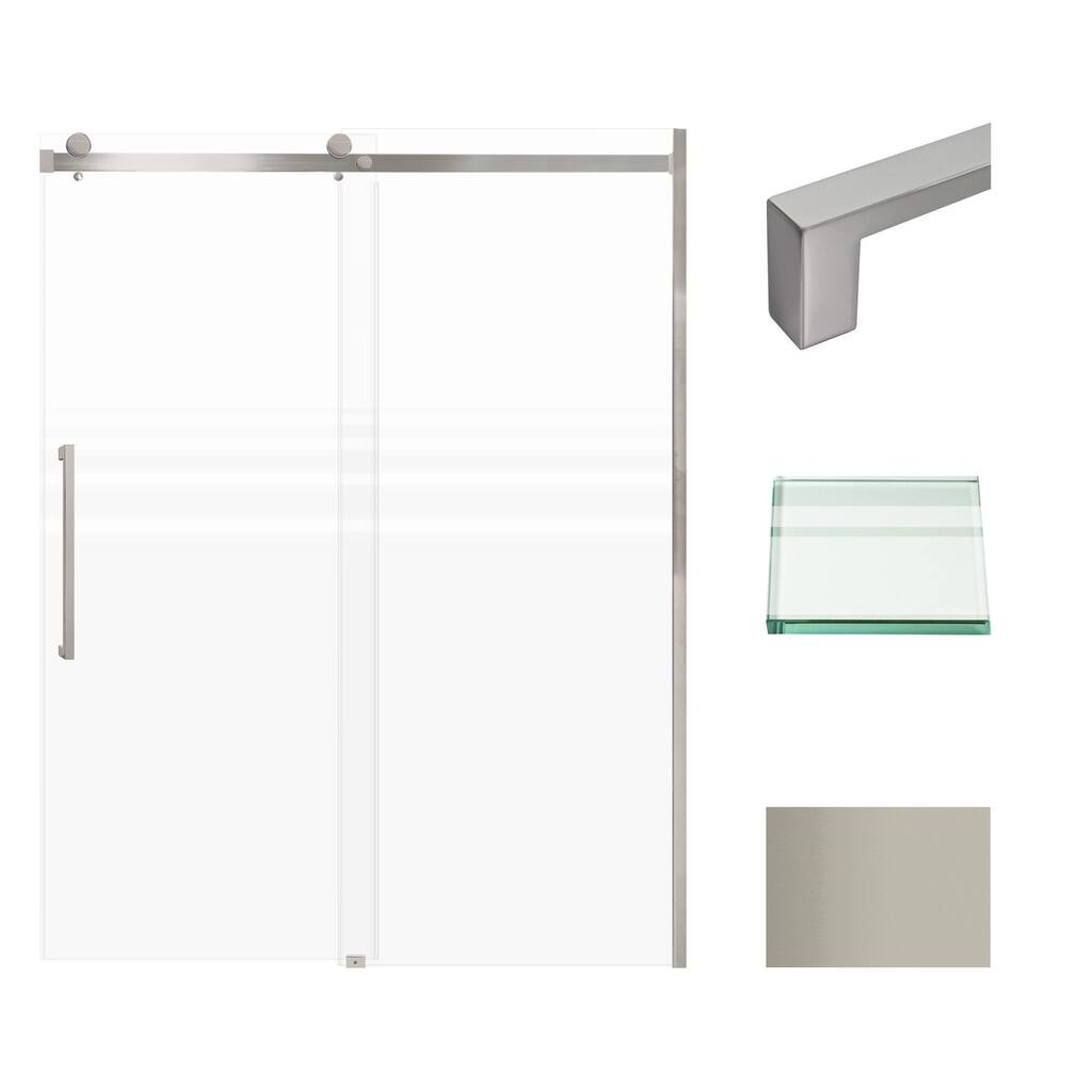 Transolid MBDT607608FL-S 76" High x 60" Wide Bypass Frameless Shower